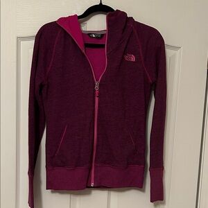 The North Face Magenta Full-Zip Hoodie